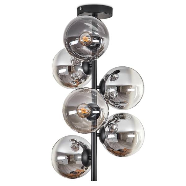 Deckenleuchte Fossobiubo Grau - Silber - Metall - 36 x 30 x 56 cm