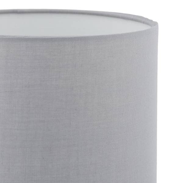Tischlampe Metall & Stoff Grau - Polyester - Eisen - 18 x 28 x 18 cm