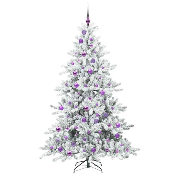 Künstlicher Weihnachtsbaum 3700000070-4 Grün - Violett - Weiß - 116 x 180 x 116 cm