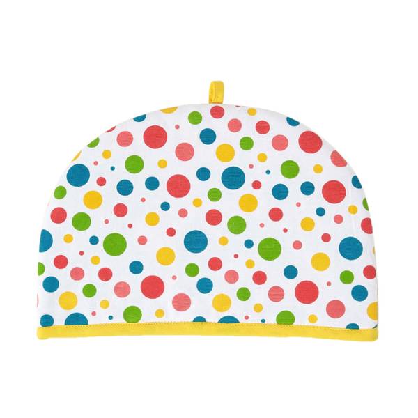 Teekannenwärmer Polka Dots Tea Cosy Gelb - Baumwollstoff - 36 x 24 x 36 cm