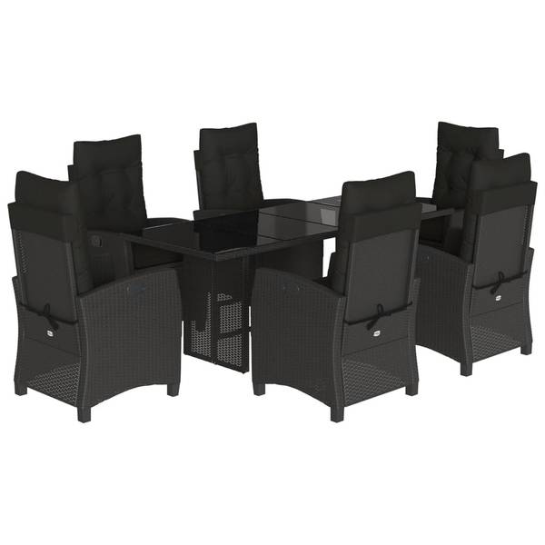 Garten Essgruppe 3033387-2 (7-teilig) Schwarz