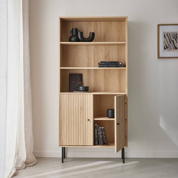 Bücherregal Braga Beige - Holz teilmassiv - 80 x 170 x 29 cm
