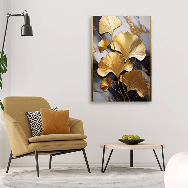 Wandbild Blätter 60 x 90 cm