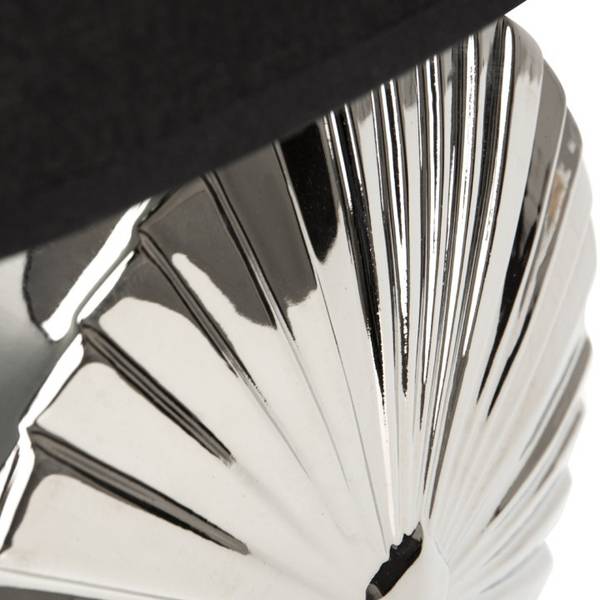 Lampe de table RITIM Noir - Argenté - Céramique - Textile - 31 x 44 x 18 cm