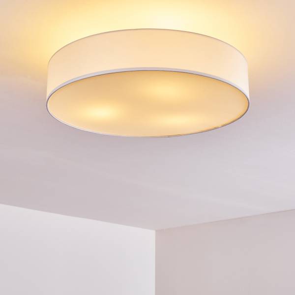 Deckenleuchte Mels Silber - Weiß - 63 x 22 x 63 cm