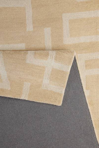 Wollteppich Beatrice Beige - Sandbraun - 70 x 140 cm