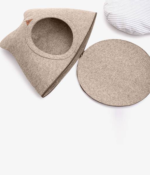 Grotte pour chats Nala Beige - Textile - 45 x 45 x 45 cm