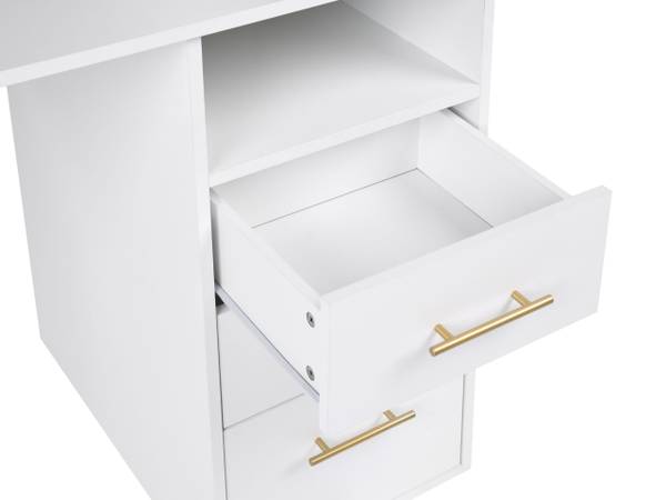 Schreibtisch ZERLAY Weiß - Holzwerkstoff - 120 x 77 x 60 cm