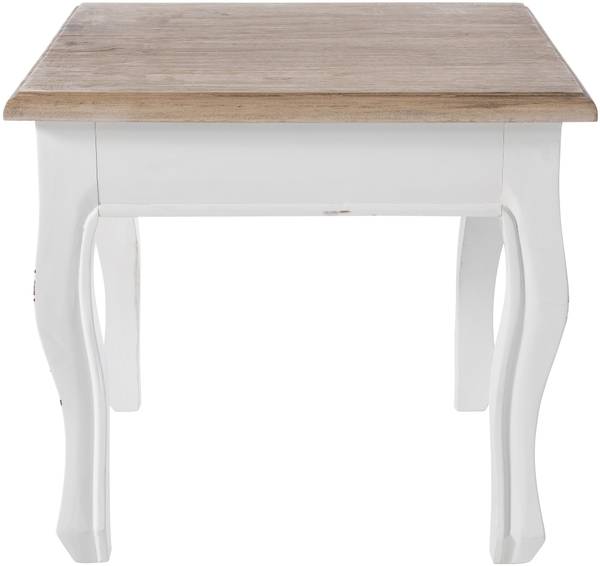 Beistelltisch Alma Braun - Weiß - Holzwerkstoff - 50 x 45 x 50 cm