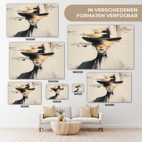 LEINWANDBILD Frau 120 x 80 cm