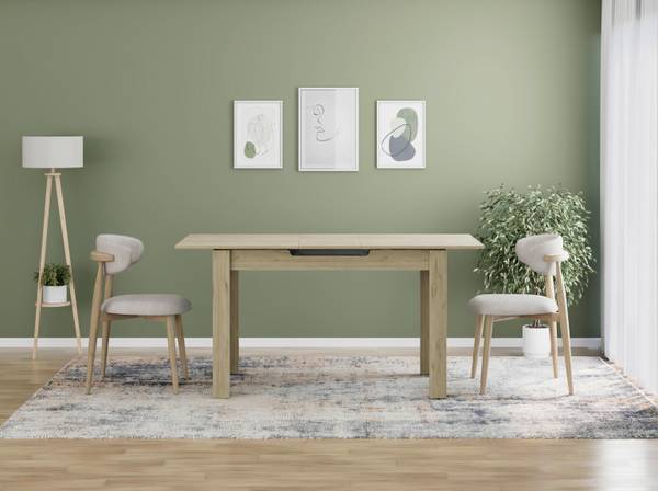 Ausziehtisch ANDORRA Braun - Holzwerkstoff - 150 x 70 x 75 cm