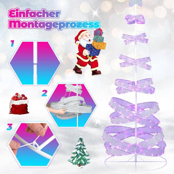 Weihnachtsbaum CM24615DE Weiß - Metall - 70 x 210 x 70 cm
