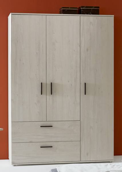 Kleiderschrank Mathea Braun - Holzverbundwerkstoff - 130 x 188 x 51 cm