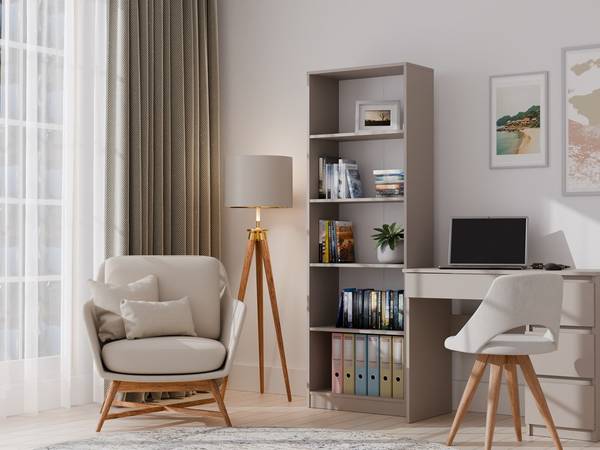 Büchregal Duero Grau - Holzwerkstoff - 60 x 182 x 30 cm