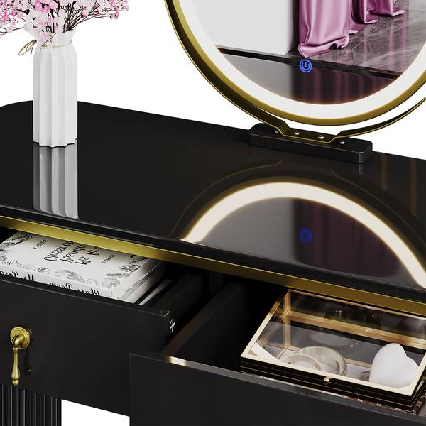 Coiffeuse Charlène 40630 Noir