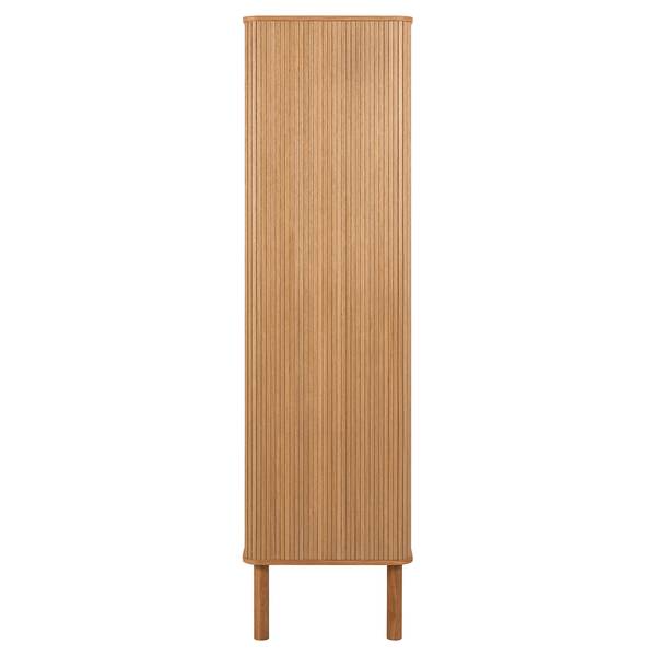 Kleiderschrank Langley Braun - Holzwerkstoff - Holz teilmassiv - 100 x 200 x 55 cm