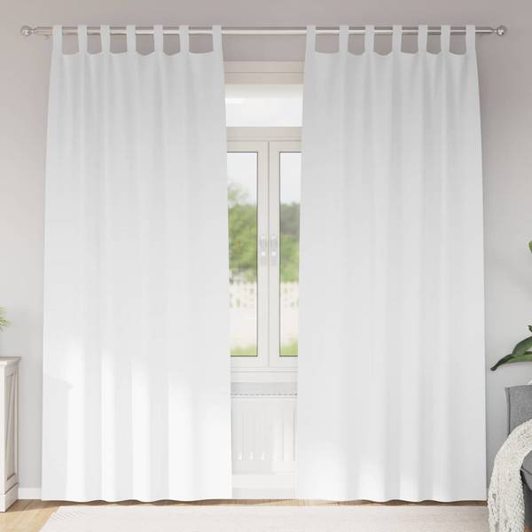 Blackout-Vorhänge 3044628-14 (2er Set) Reinweiß - Tiefe: 225 cm