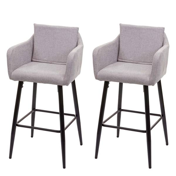 Tabouret de bar H93 (lot de 2) Gris