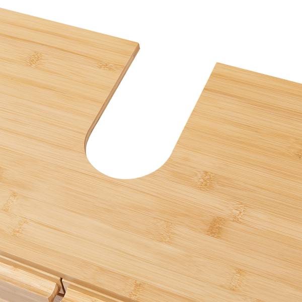 Waschbeckenunterschrank Epind Beige - Bambus - 66 x 60 x 30 cm