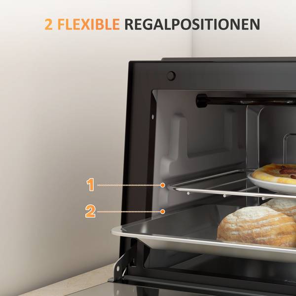 Minibackofen 800-088V90BK Schwarz
