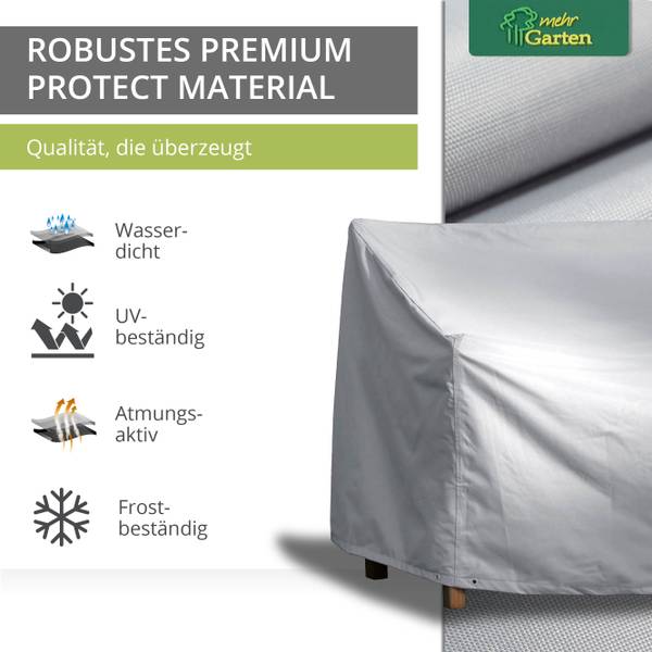 Abdeckung Gartenbank SHP-60087 Grau - Polyester PVC - 133 x 86 x 70 cm