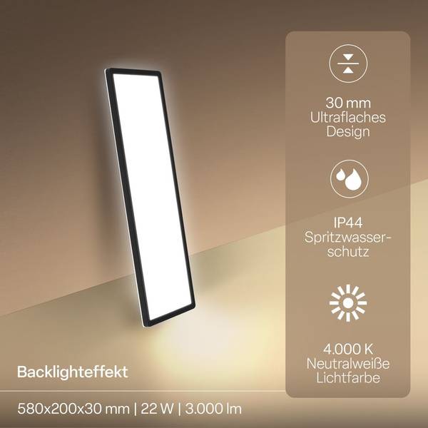LED Deckenleuchte BKL1656 Schwarz