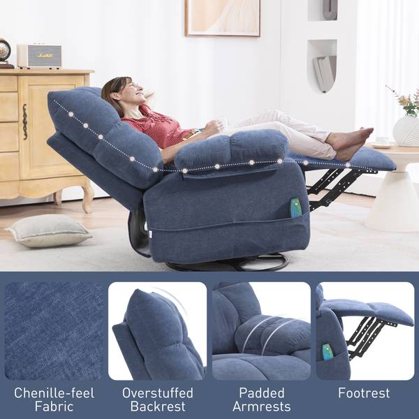 Massagesessel 700-174V90BU Blau