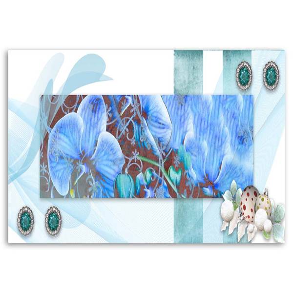 Wandbild komposition mit orchideen 60 x 40 cm