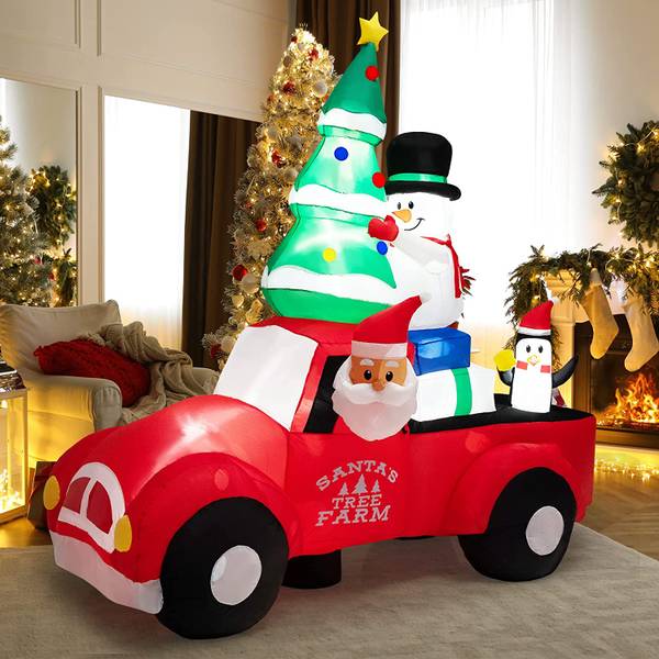 Aufblasbarer Weihnachtsmann Textil - 120 x 240 x 220 cm