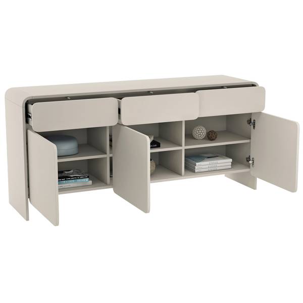Sideboard LUMMO Grau - Melamin - 156 x 73 x 39 cm