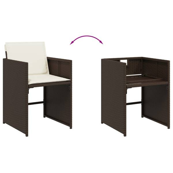 Salle à manger 3043038-2 (lot de 7) Marron