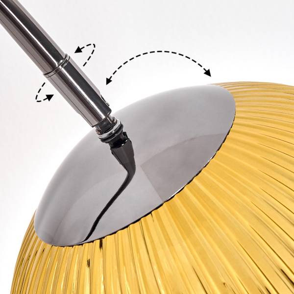 Stehlampe Cesaro Gold - Metall - 30 x 140 x 52 cm