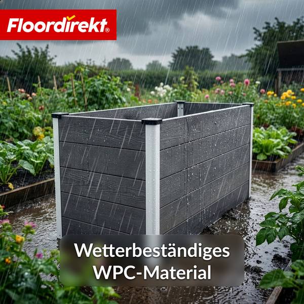 Hochbeet Kasos Grau - Holzverbundwerkstoff - 150 x 75 x 70 cm