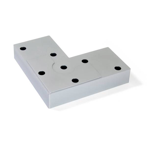 Möbelfuß Alumix 20er-Set Silber - Metall - 12 x 1 x 12 cm