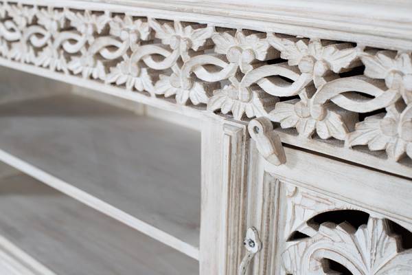FernsehEsstisch 1518 Braun - Massivholz - 40 x 60 x 180 cm