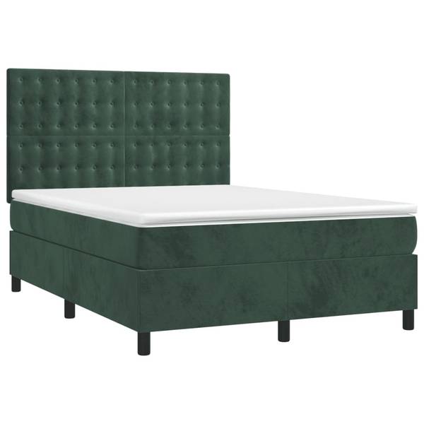 Boxspringbett 3017294-7 Dunkelgrün - 144 x 193 cm