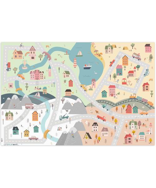KINDERTEPPICH Stadt 180 x 120 cm