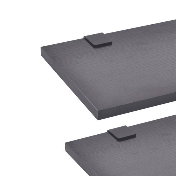 Badezimmerset 8er Set AW906 Schwarz - Holzwerkstoff - 45 x 45 x 180 cm