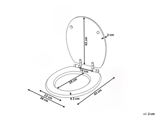 WC-Sitz CUAREIM Braun - Bambus - 38 x 42 x 45 cm