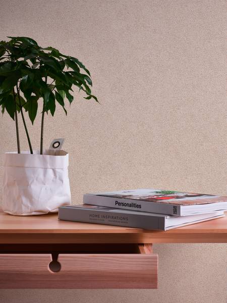 Vliestapete Soft Touch Beige - Orange - Fleece - Vinyl - 53 x 1005 x 1 cm