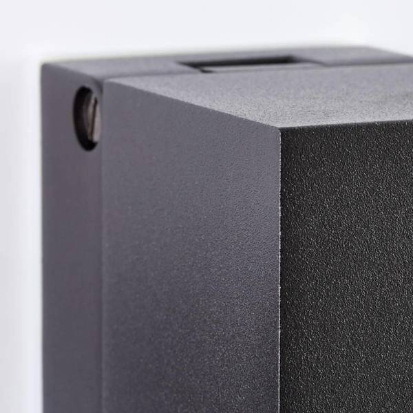 Wandleuchte Burk Schwarz - Stahl - Klarglas - 7 x 10 x 7 cm