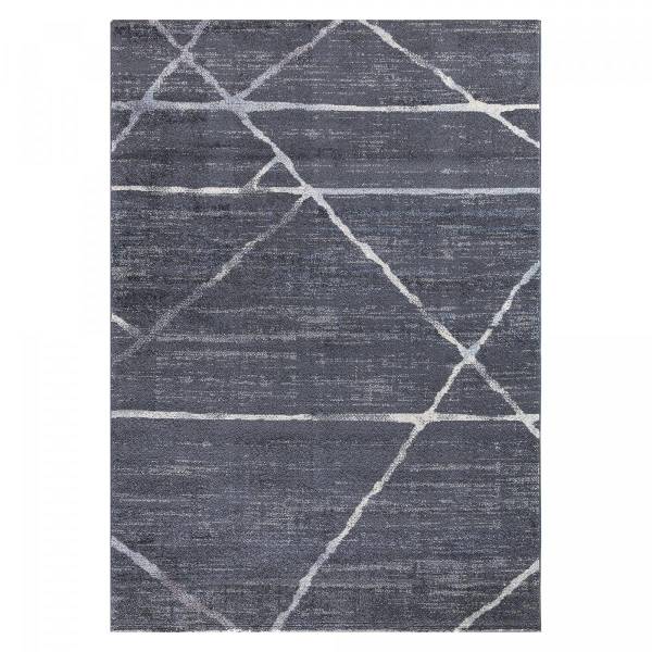 Tapis salon LUXURY 80x150 gris Gris - Matière plastique - 80 x 2 x 150 cm