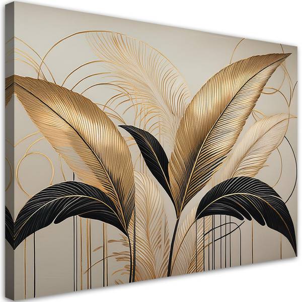 Wandbild blätter boho botanik 100 x 70 cm