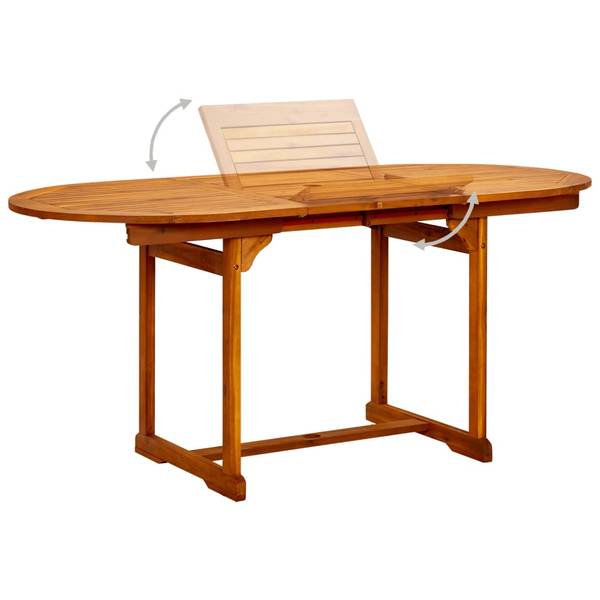 Gartentisch 3011259 Braun - Akazie - 170 x 75 x 170 cm