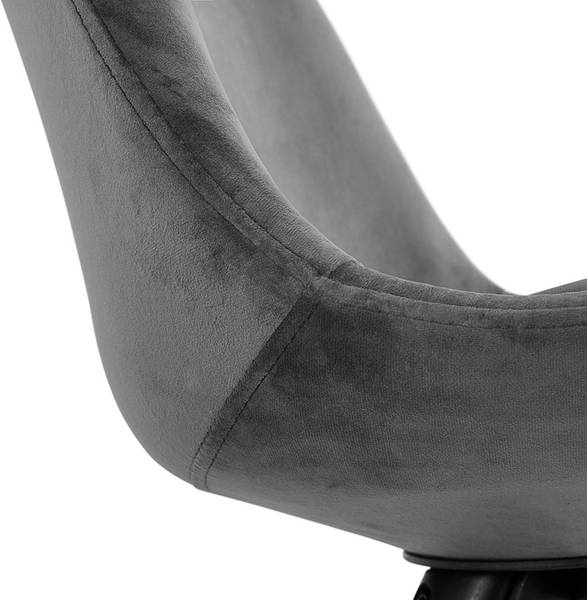 Stuhl RICKY Grau - Samt - 48 x 84 x 56 cm