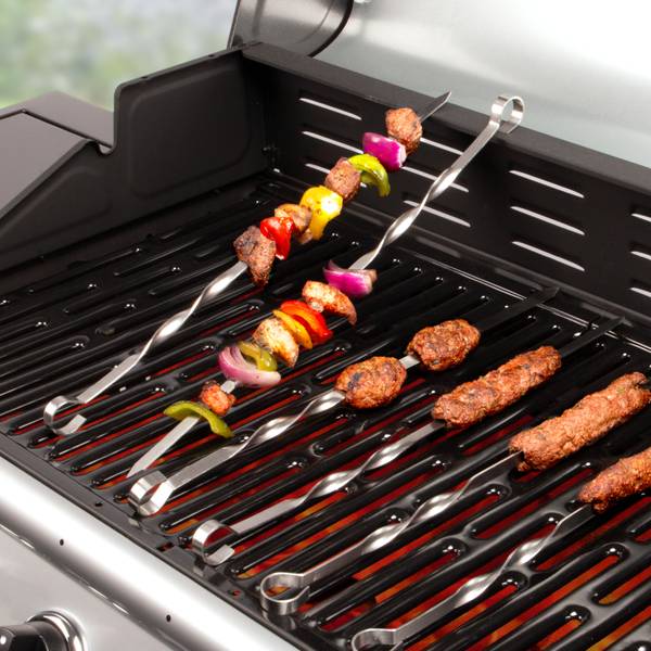 Grillspieße 14115 (10er-Set) Silber - Metall - 1 x 39 x 1 cm