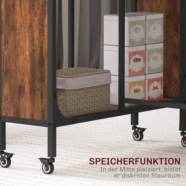 Opvouwbare eettafel 835-789V00RB bruin - plaatmateriaal op houtbasis - 80 x 74 x 130 cm