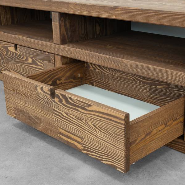 TV-schrank Marika Braun - Kiefer - 180 x 40 x 40 cm