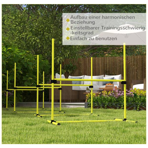Agility-Ausrüstung 4er Set D07-018V00YL Gelb - Kunststoff - 65 x 94 x 99 cm