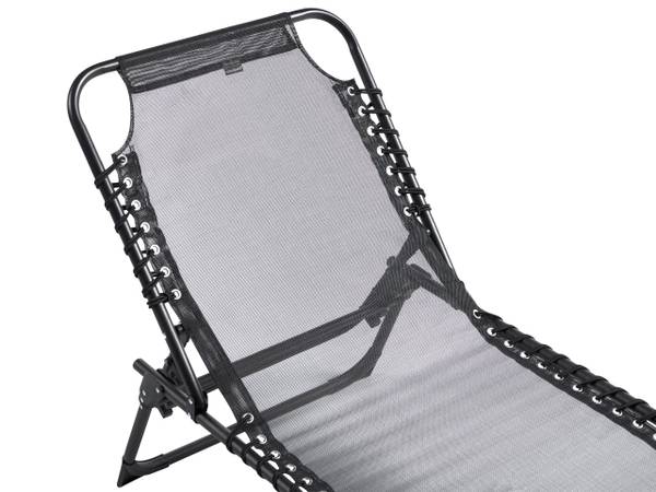 Gartenliege AMBATO Schwarz - Metall - 58 x 30 x 188 cm